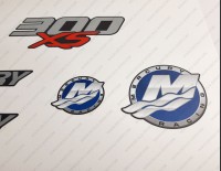 Mercury Racing 300XS Optimax DFI 2016-2017 Outboard Decal Kit